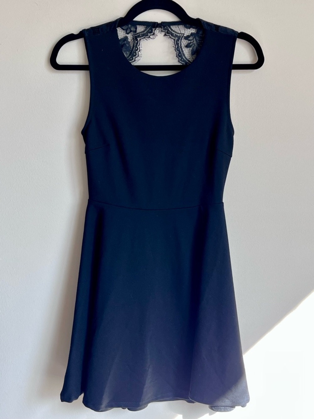Lulu's Sleek Black Sleeveless Fit-and-Flare Mini Dress - Picture 3 of 6
